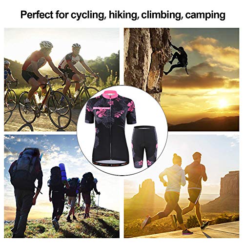 Image of Women's Short Sleeve Cycling Jersey Jacket Cycling Shirt Quick Dry Breathable Mountain Clothing Bike Top