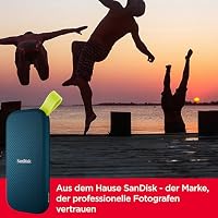 SANDISK Portable SSD 2 TB (Externe SSD 2,5 Zoll, bis zu 800 MB/s Lesen, Robustes Laufwerk bis zu 2 m, robuste Befestigungsschlaufe aus strapazierfähigem Gummi) Monterey – Ansicht 6