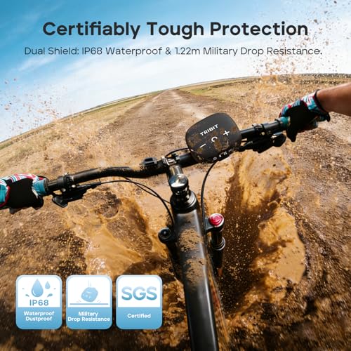 Image of Tribit StormBox Micro 3 Portable Bluetooth Speaker, 13W Bike Speaker with IP68 Waterproof, 24H Playtime, Wireless, BT6.0, Loud Sound, TWS Pairing, XBass, Magnetic & Strap for Outdoor /Home /Hiking /Golf