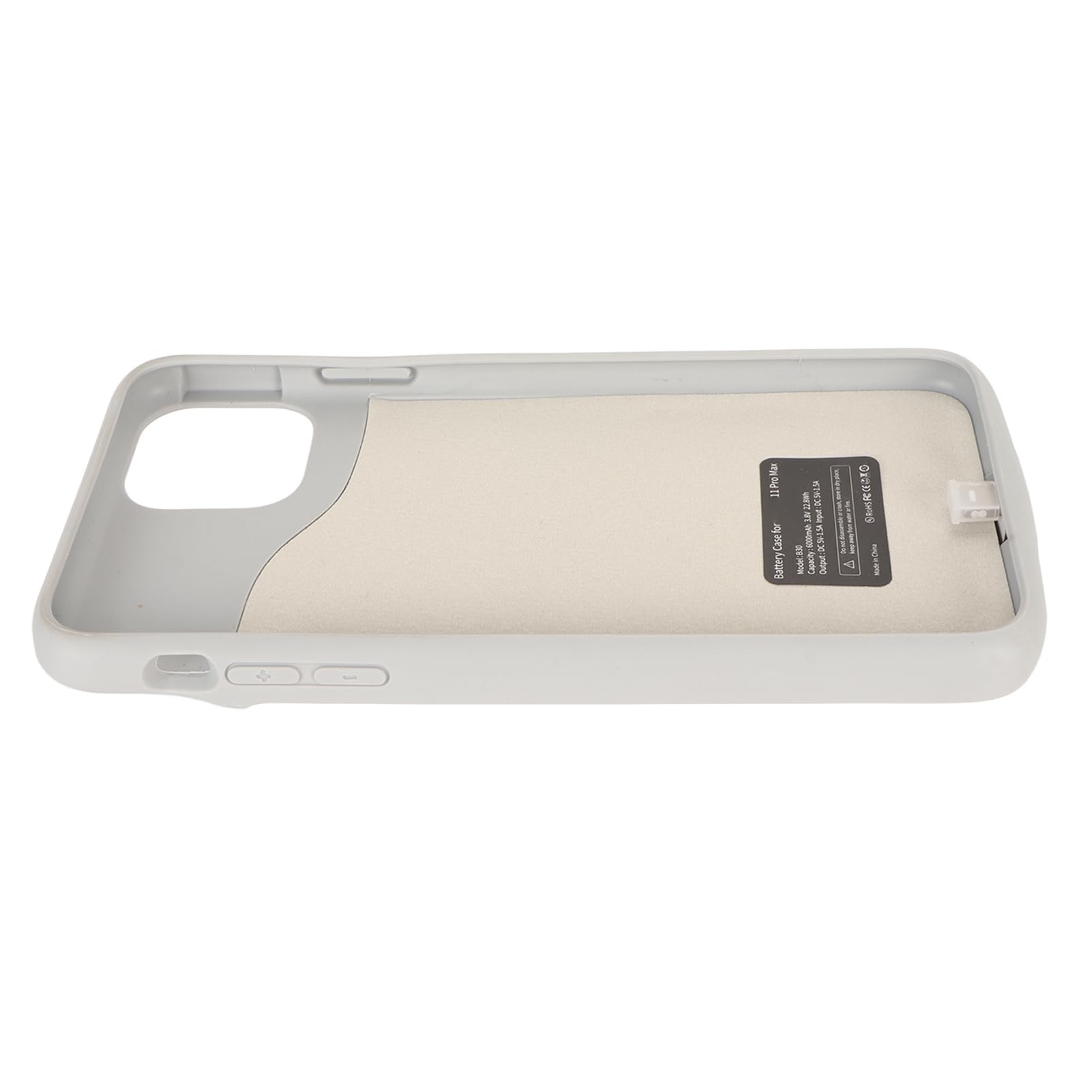 SIXRUN Custodia Batteria per IPhone 11 Pro Max, 6000mAh (WHITE)