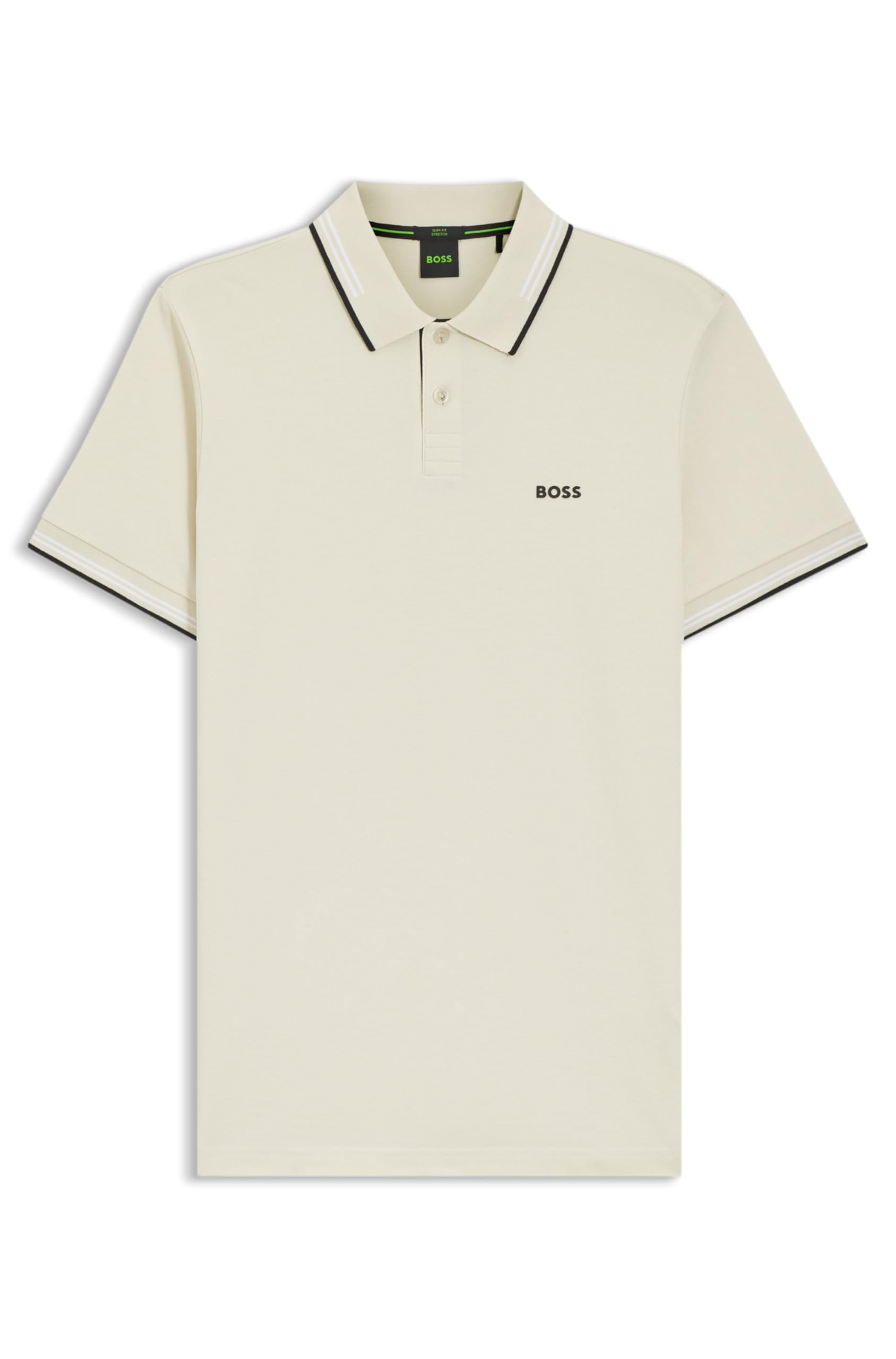 BOSS Paul Men's Polo Shirt, Open White, XXL