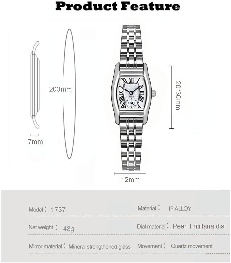 ADSBIAOYE Watches for Women with Small Vintage Bracelet Easy Read Roman Dial Ladies Quartz Wrist Watch Fashion Dress Watch Waterproof - Image 7