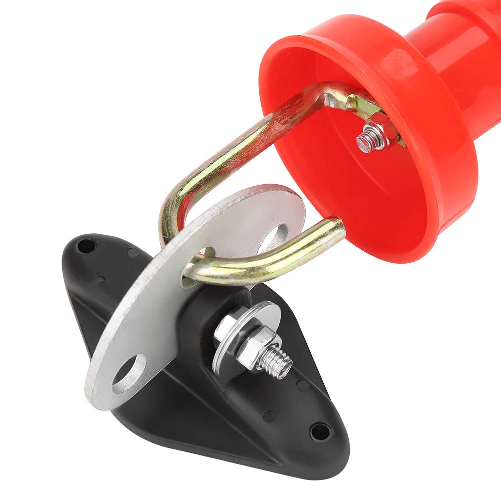 10 Maniglie per Cancelli a Molla Isolate Maniglia per Cancello per Recinzione Elettrica con 10 Isolanti Comoda Stalla per Recinto Elettrico