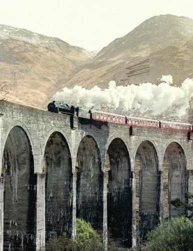 Express Yourself Creative Journal: (8.5 x 11 Large)(Dot Grid) Blank Journal Notebook Organizer Planner Sketchbook Gratitude Diary Steam Engine Hogwarts Train Travel School