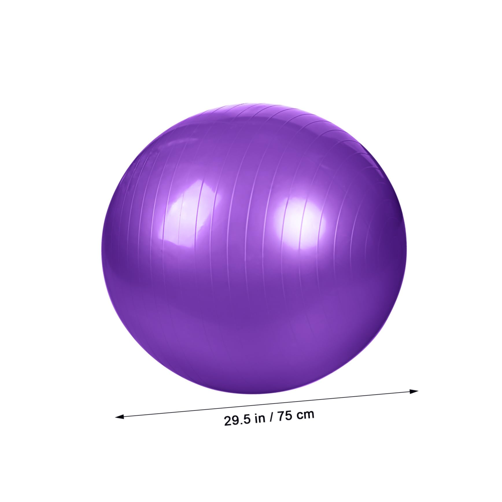 TOYANDONA Gymnastikball mit Pumpe, Aufblasbar, Dickwandig, PVC, Lila