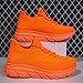 Walking Slip on Shoes for Women Wide Feet Men's Running Tennis Shoes Unisex Sneakers Nurse Babe Shoe Comfortable Breathable Soft Sole Light Weight Sock Sneakers 2026 Fashion Orange