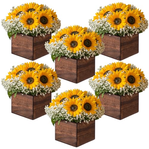 Suncalla 162 Pcs/6 Set Sunflower Centerpieces for...