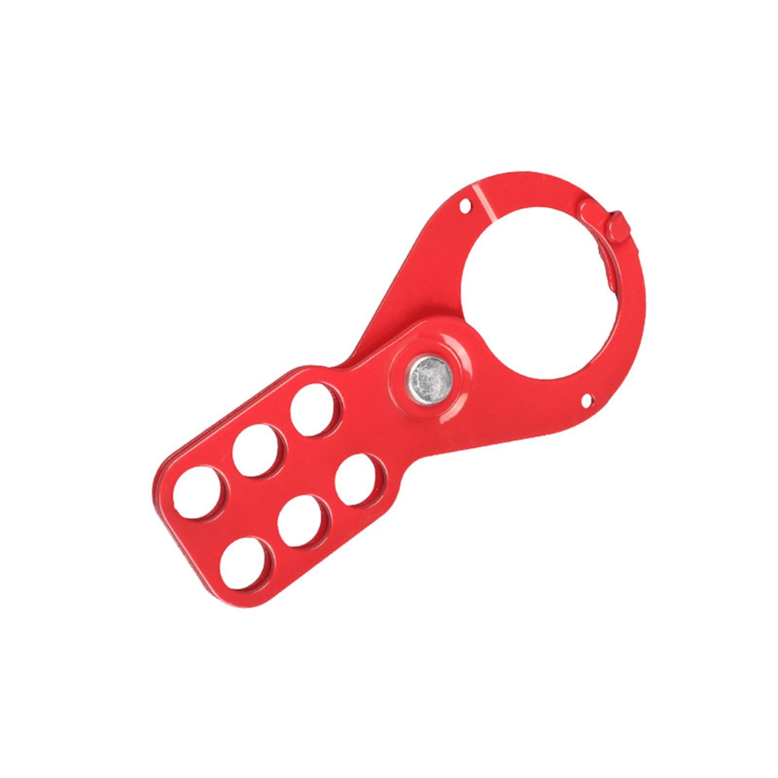 Industrial-Grade Lockout Tagout Hasp with Insulated Handle, 6-Hole Steel Device for Electrical & Mechanical Maintenance Lockout Hasp