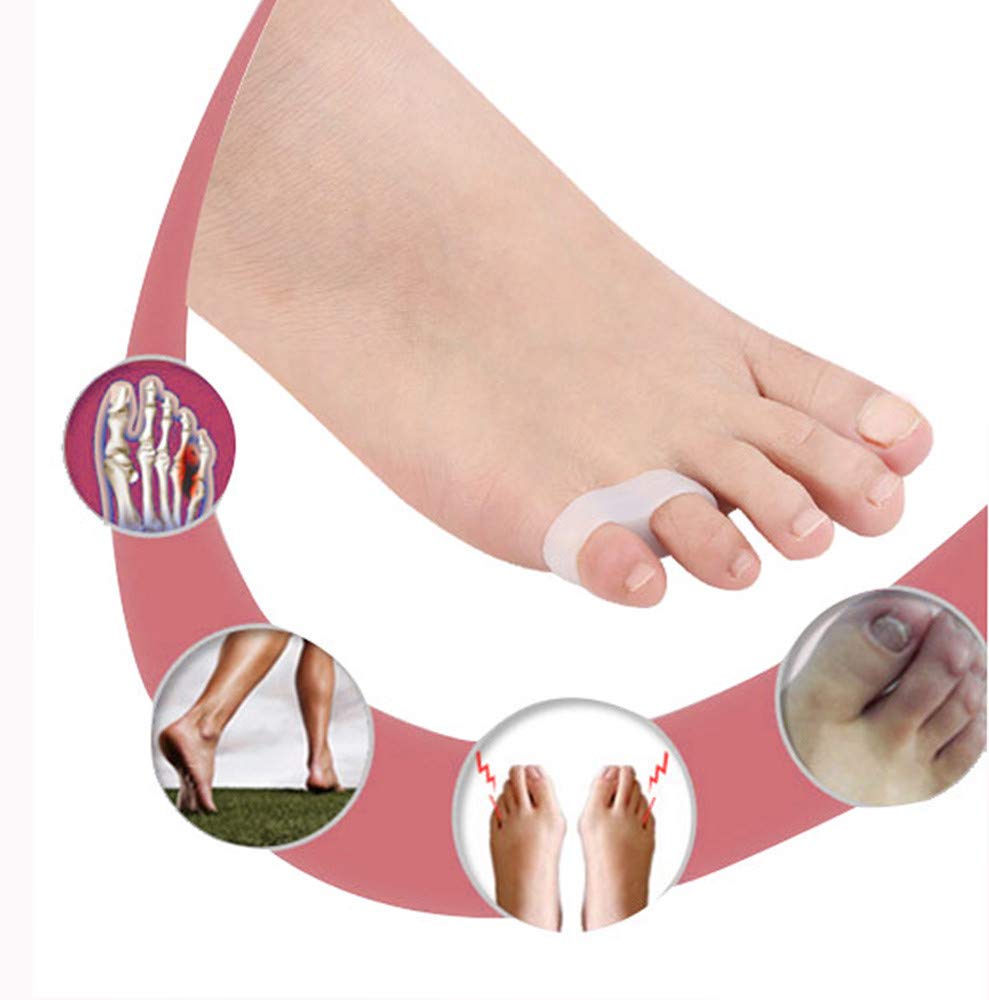 Pezzi di morbido silicone dita e distanziatori di Pedimend – può essere piegato sotto le dita – migliora toe deformità – alleviare pressione e frizione delle dita – Gentle riallineare toe – per