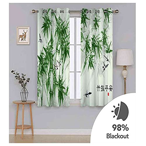 Rideaux oeillets 100% polyester isolant thermique phonique bambou 3D - 6