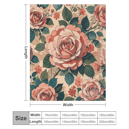 Couverture en flanelle légère et chaude à motif de rose unique - 3