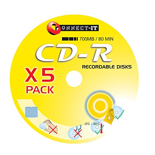 CD-R Beschreibbare Discs 5 Stück Musik Aufnahme 700 MB 80 Minuten Minuten