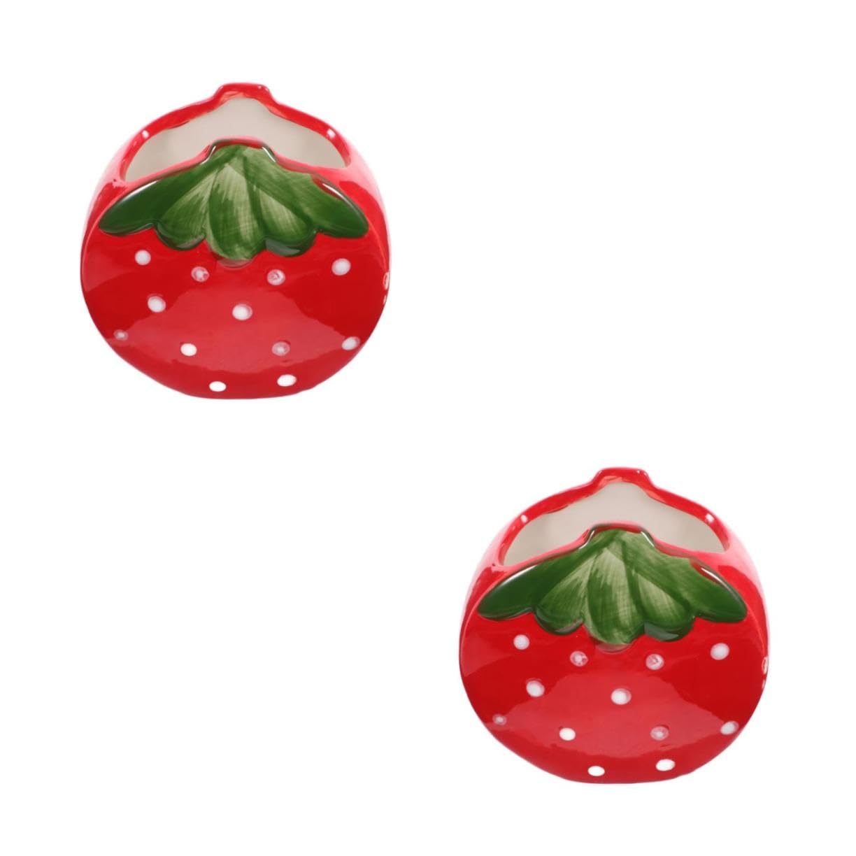OSALADI 2 Pezzi Portapenne Alla Fragola Secchi Per Matite Porta a Matita Da Scrivania Portapenne Da Scrivania Porta Di Penna Alla Moda Organizzatore Di Penna Da Ceramica Rosso