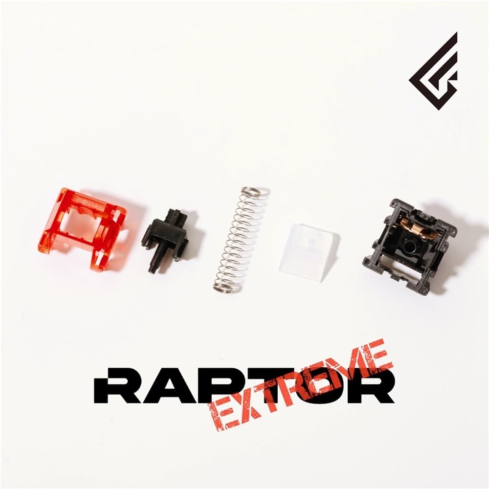 Geonworks Raptor MX Extreme Gaming Switch V2, wstępnie nasmarowany liniowy przełącznik prędkości 5Pin do klawiatury mechanicznej (30 szt.)