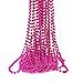 GIFTEXPRESS 12 pack of 33 Mardi Gras Beads Necklace, Metallic Hot Pink Beaded Necklace, Mardi Gras Throws, Party Beads Costume Necklaces