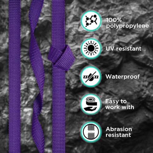 Image of TECEUM 3 /4 inch & 5 /8 inch & 1 inch & 1.5 inch & 2 inch Webbing - 10 25 50 Yards - 40+ Colors - Heavy Duty 1 Inch 1.5 Inch 2 Inch Backpack Straps - Webbing for Outdoors Indoors Crafting DIY