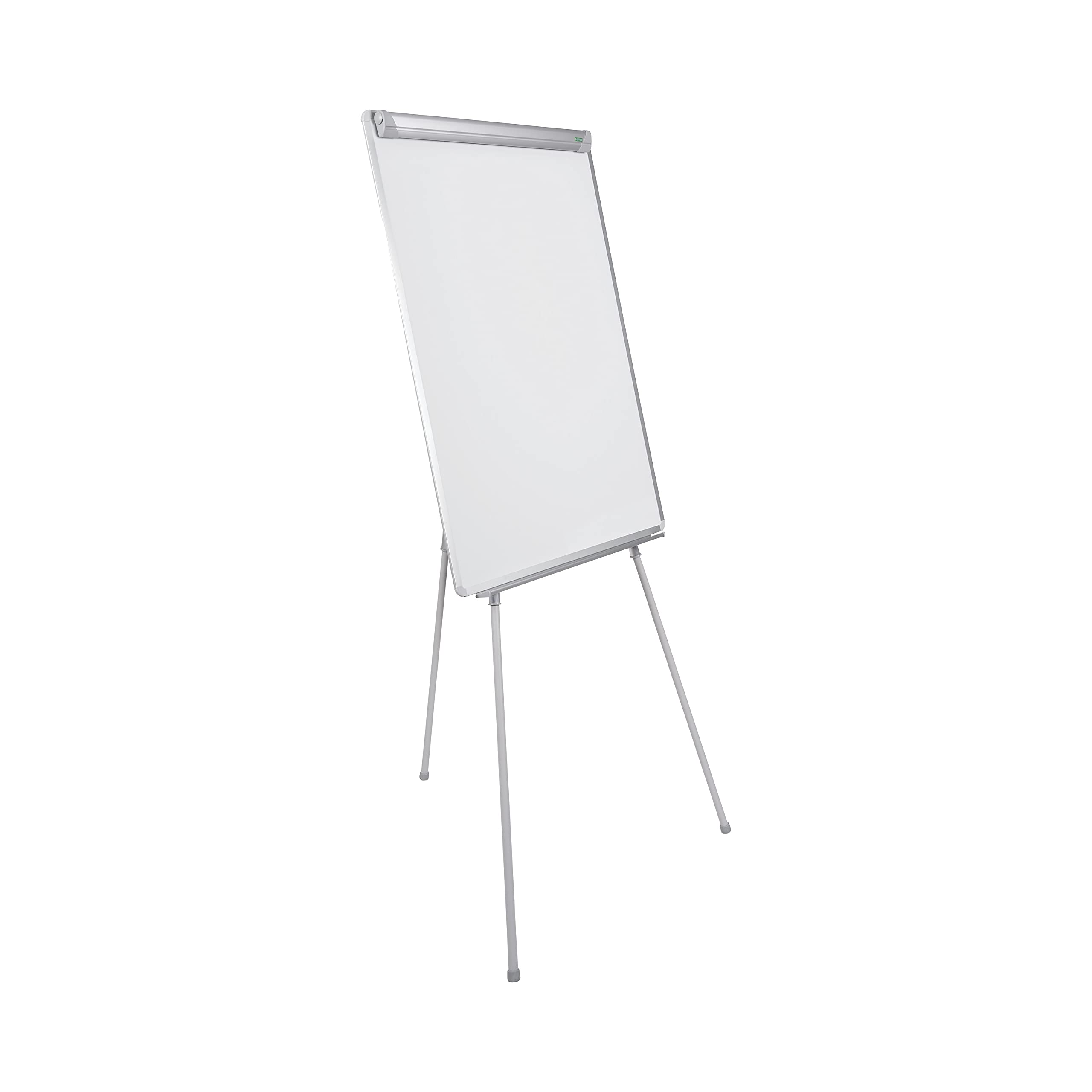 Bi-Office Earth Pizarra blanca magnética con caballete trípode para rotafolios, 70 x 100 cm (tamaño europeo), superficie de acero lacado, marco de aluminio y bandeja para rotuladores