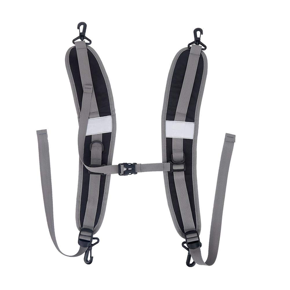 Wincal Bag Strap, 1 Pair Nylon Backpack Shoulder Straps Adjustable Shoulder Belt Waist Belt Repair Parts Backpack Accessories (Black)