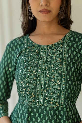 Image of MIRCHI FASHION Women's Cotton Relaxed Fit Anarkali Kurti