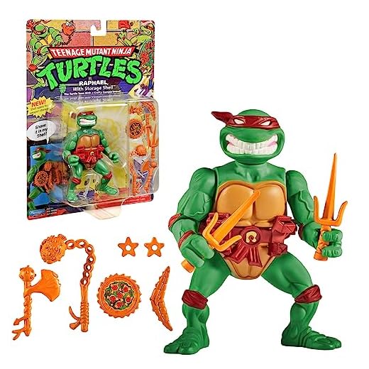 Tortues Ninja, Figurine articulée de 10 cm, Figurine de Collection Classique, Raphael, pour Les Enfants dès 4 Ans, T00013