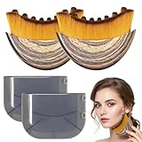 Brosse de Drainage Lymphatique pour le Visage 2 Pièces – Brosse de Massage Lymphatique pour Visage et Cou, Favorise la Circulation, Réduit les Gonflements