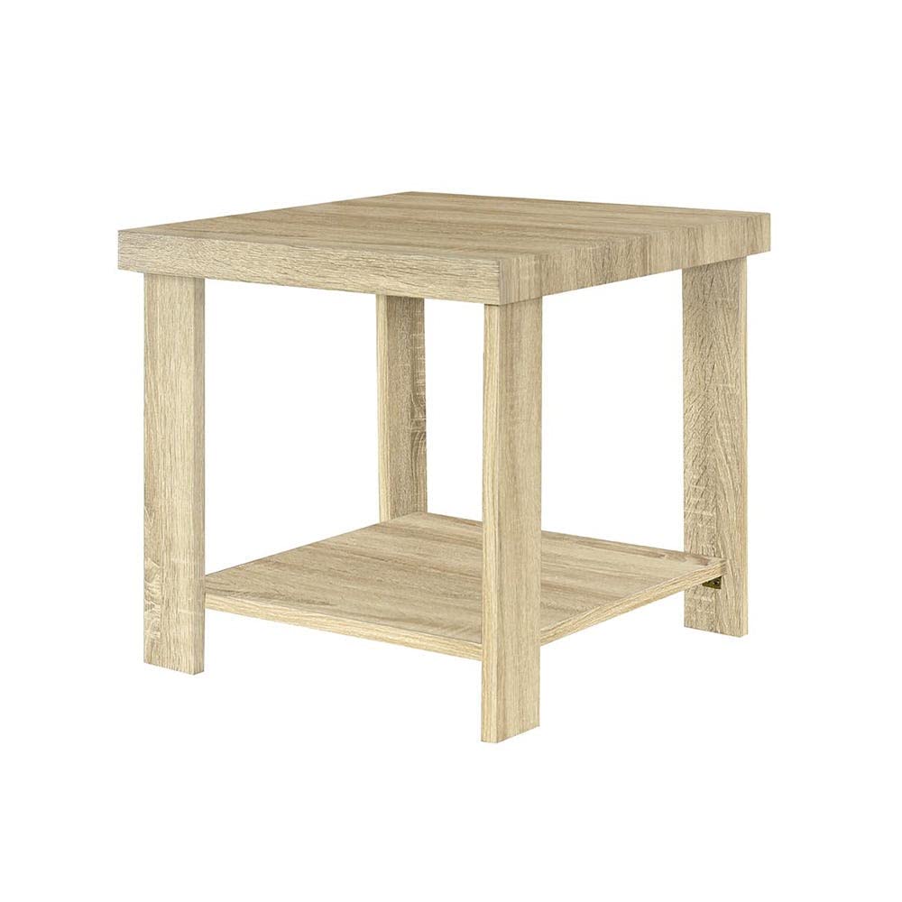 Danube HomeCenon End Table | Multifunctional Living Room Table | Space Saving Square Side Table | Modern Design End Table Furniture For Home, Bedroom (L50Xw50Xh47.5Cm) - Natural Oak