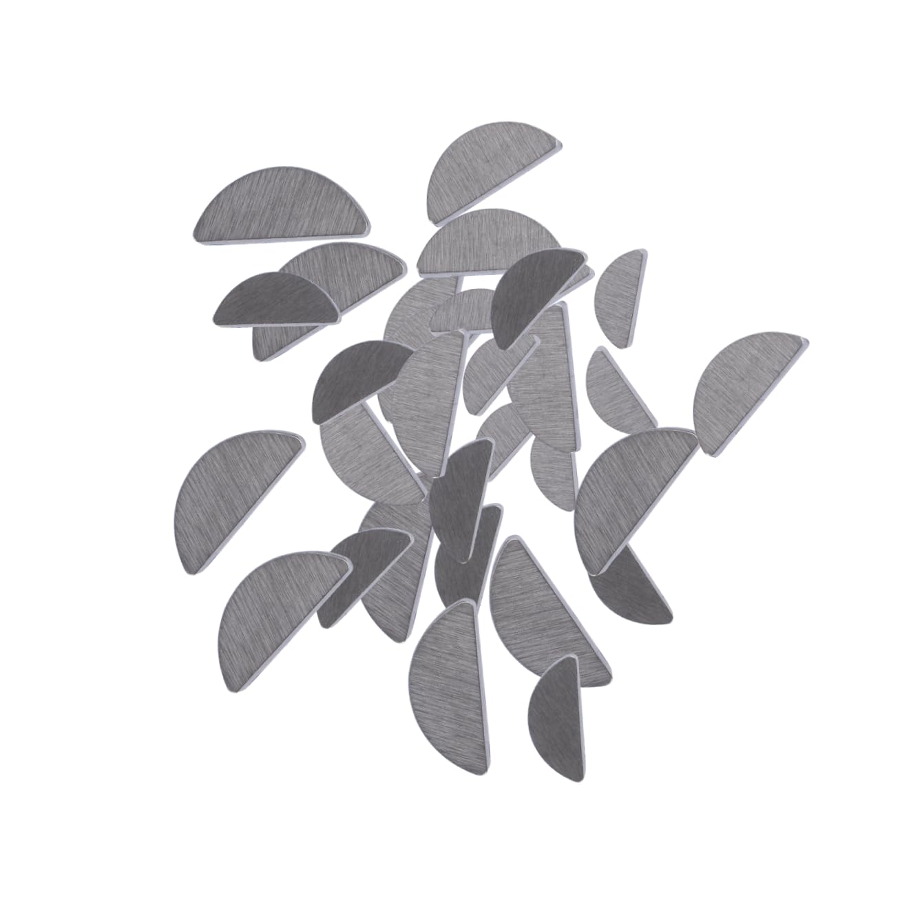 Cabilock 80Pcs Stainless Steel Woodruff Key for Mechanical Industry Durable Fasteners for Pulleys and Drive Shaft Applications Suitable for Hub