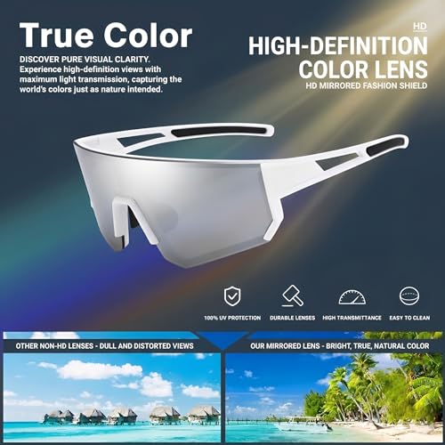 Lunettes de soleil de course avec verres antireflets pour cyclisme - 5