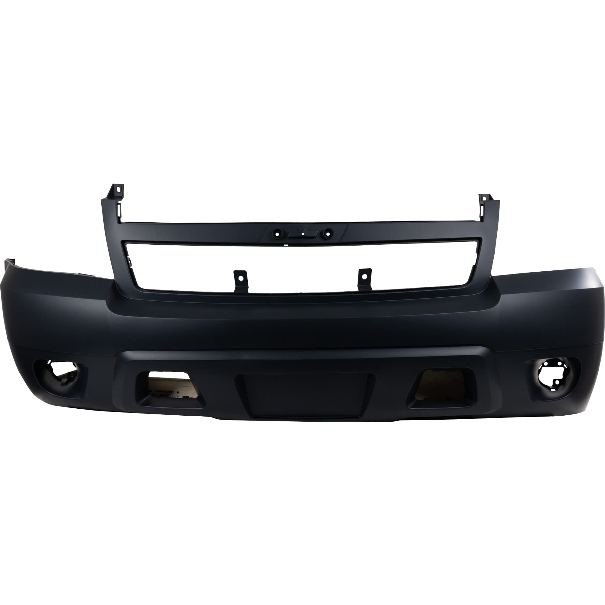 Evan Fischer Front Bumper Cover Compatible with 2007-2014 Chevrolet Tahoe, Suburban 1500, 2007-2013 Avalanche, Suburban 2500, Models w/o Off-Road Package, w/Fog Light Holes, w/o Parking Sensor Holes