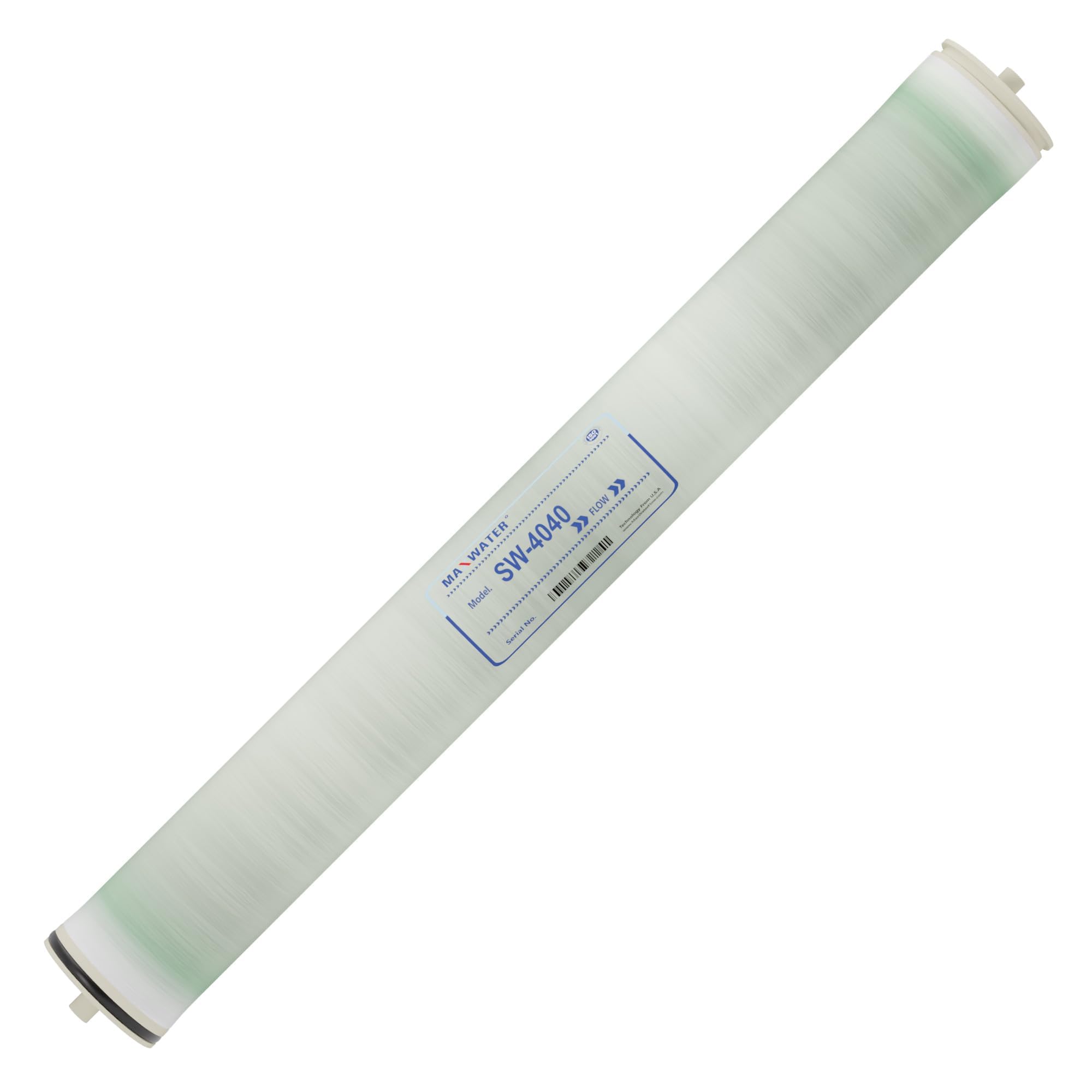 Max Water Reverse Osmosis Membrane Good for High Salt Rejection - Sea Water & Brackish Water - Industrial, Pharma, Boiler, Agricultural, Whole House (SW 4040)
