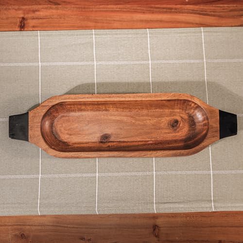 Image of Paddle Up Serving Tray | Wooden Tray for Kitchen & Dining, Decorative Tray for Home Decor, Coffee Table & Multipurpose Serving Tray