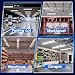 hykolity 4 Pack Linkable LED Shop Light, 4FT 42W [250W Equivalent], 4400lm, 5000K Daylight, with Plug, Utility Light Fixture, Hanging or Surface Mount, Black
