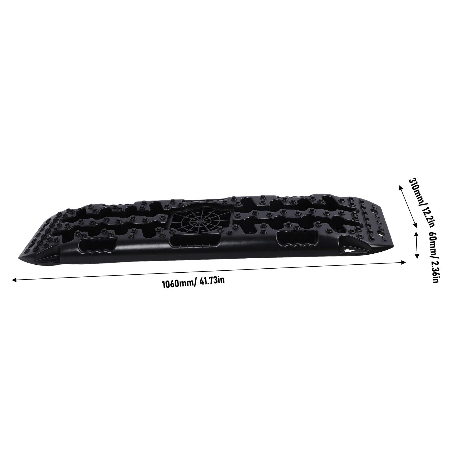Generic Ścieżki Ratunkowe Mata Trakcyjna Trwałe Płyty Trakcyjne Terenowe do Błota Piaskowego Śnieg Pojazdy Ratownicze Materiał HDPE 2 szt. (BLACK)
