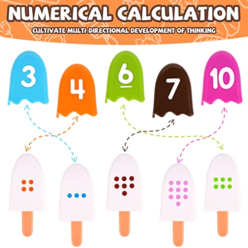 Genjuw 20 Pcs Counting Toys Number Learning Toys For Kids Ages 3-5 Preschool Math Toys Cute Numbers Match Games Color Sorting- Fine Motor Toys Preschool Learning Montessori Numbers Toys For Kids #TOP5