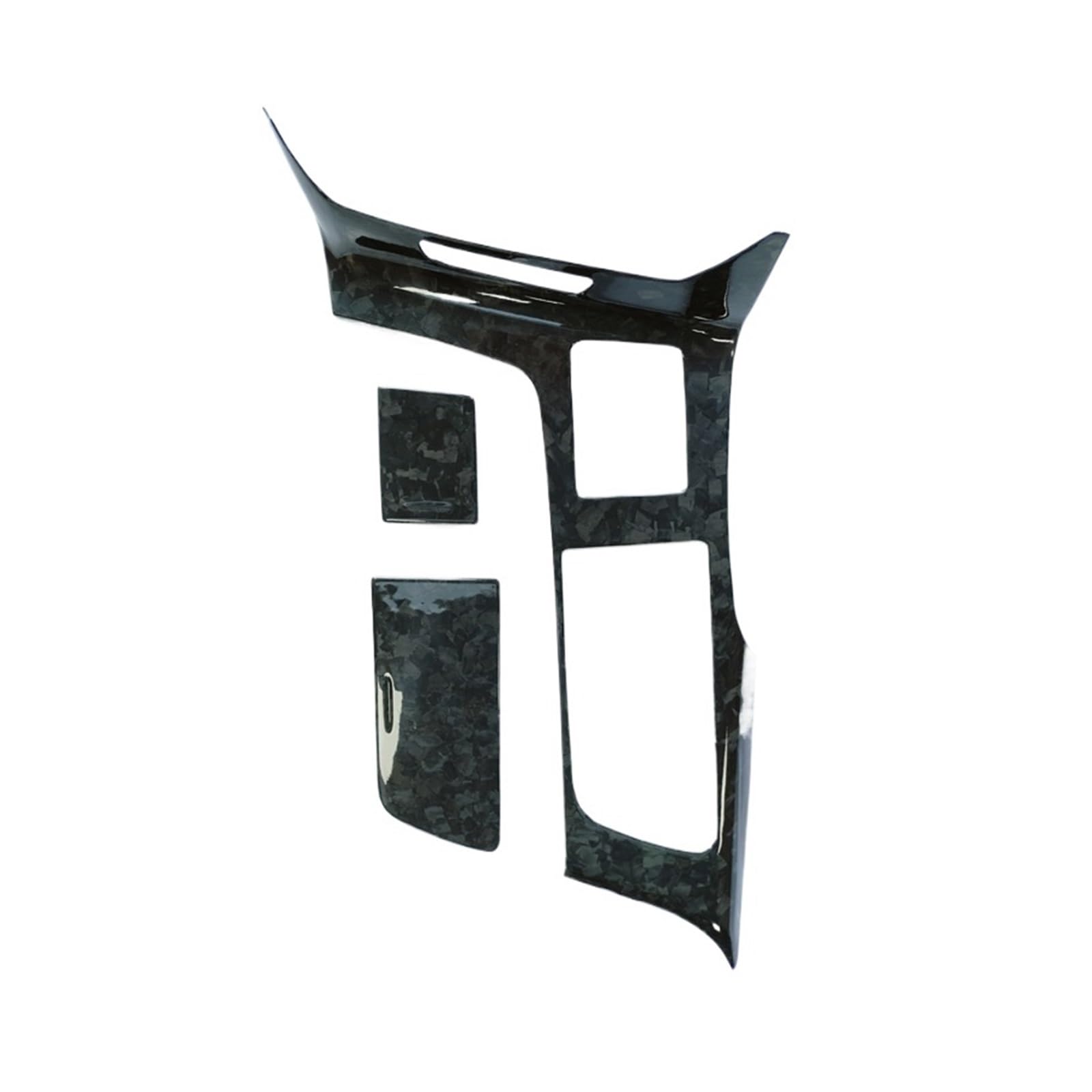 QBKGMEWCA Center Console Gear Shift Panel Interior Frame Trim Compatible for Corvette C7 Genuine Carbon Fiber(Type3)