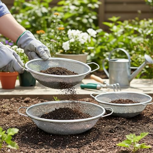 Tamis de sol à compost en acier inoxydable pour sable et terre
