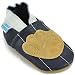 Petit Marin Beautiful Soft Leather Baby Shoes with Suede Soles - Toddler / Infant Shoes - Crib Shoes - Baby First Walking Shoes - Pre-walker Shoes - Baseball - 18-24 Months (20 Designs)