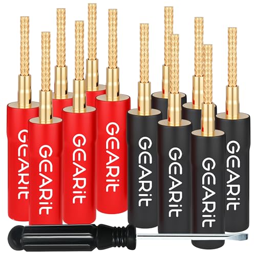 Amazon | GearIT フレックスピン バナナプラグ スピーカーワイヤー用