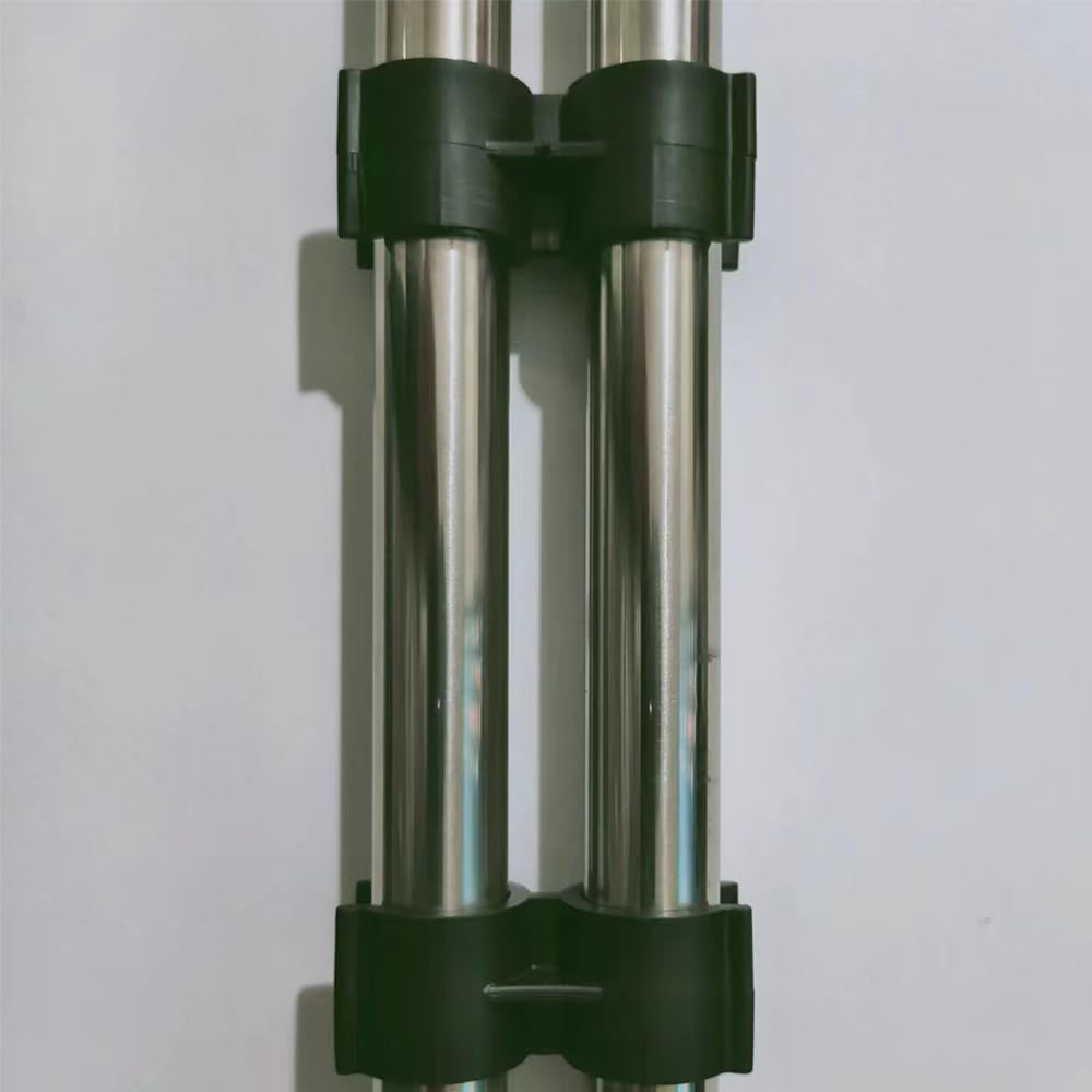 Collier De Serrage Pour Poteau Lot De 10 Colliers De Serrage Double PVC Noir 24mm - Fixation Pour Étagères, Tuyaux Et Supports Colliers Serrage PVC