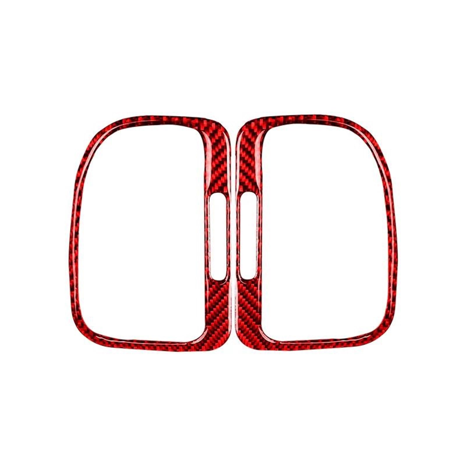 for VW for Golf 6 GTI R MK6 2008-2012 Car Instrument Panel Left Right Air Vents Decoration Stickers OOPUHKSY(Carbon Fiber RED)