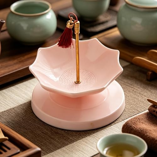 Infuseur à thé en céramique anti-goutte avec support pour une eau douce sans résidus