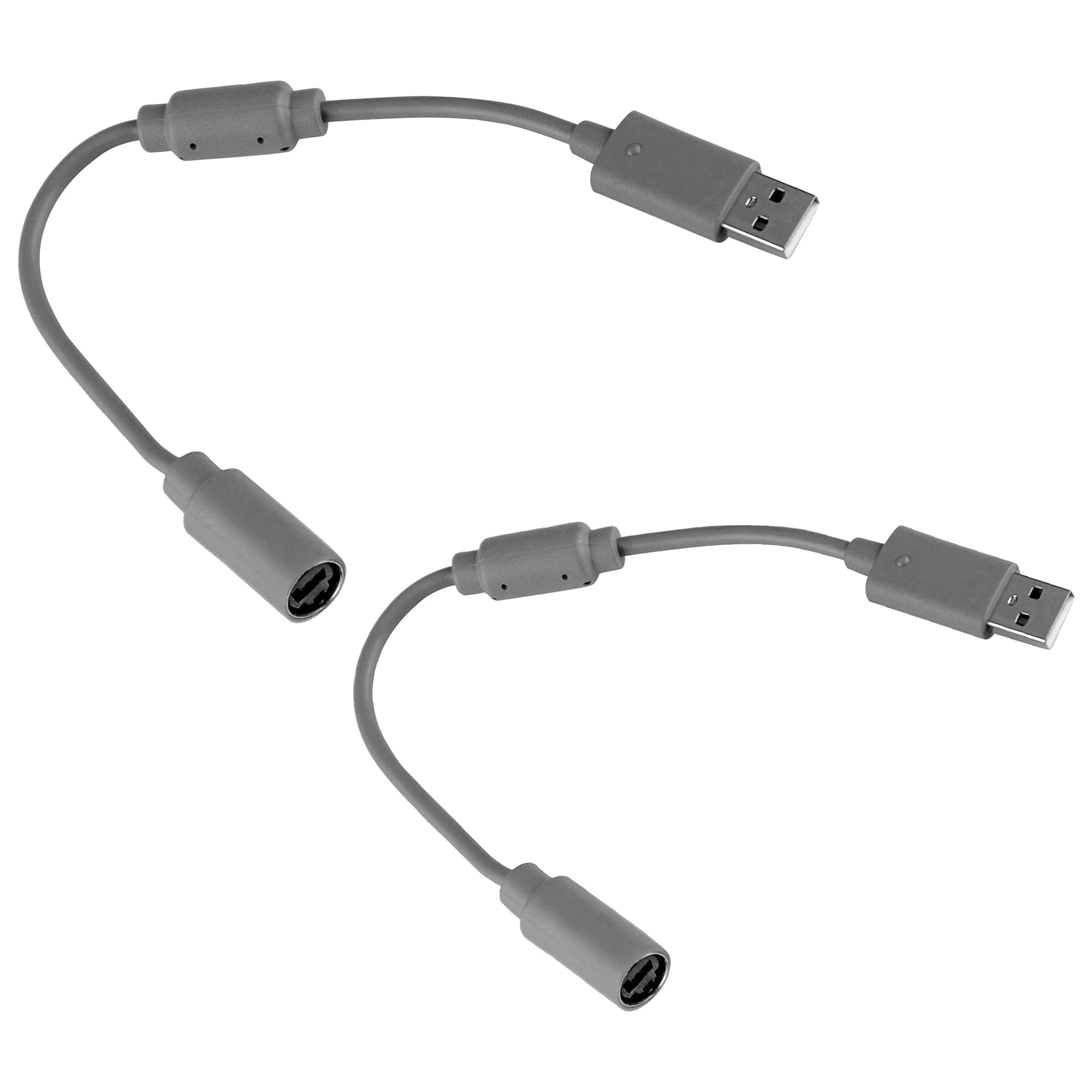 Khazna Breakaway Adapter Cable for Xbox 360, 2 Pack Replacement Dongle USB Breakaway Cables for Microsoft Xbox 360 Wired Controllers