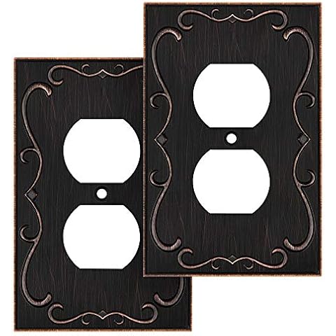 French Style Metal Duplex Wall Plate Pack Cover