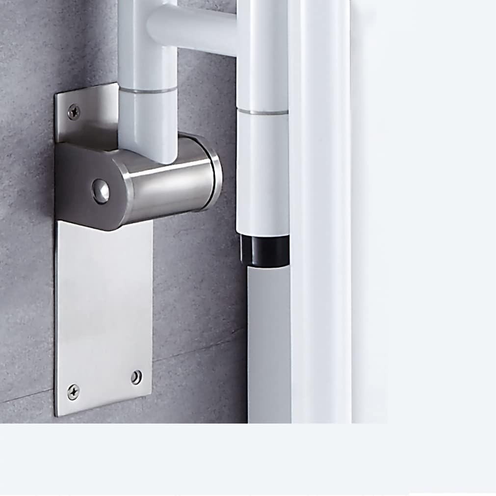 Asidero de soporte de pared Asidero de baño para asidero de soporte Asidero de baño plegable Asidero de soporte plegable Ayuda de seguridad de pie para personas mayores discapacitadas(White,60cm)