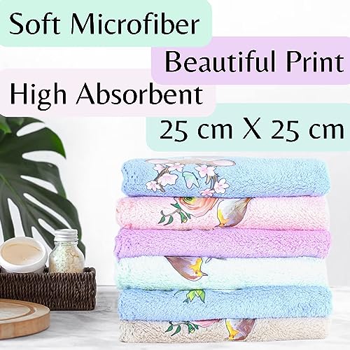Outlay Home Face Towel/Handkerchief/Rumal Microfiber Small Size -Pack of 12 Pieces - Soft and Super Absorbent Face Towels for Women's, Kids and Newborn Babies - 25x25 CM - 1 Dozen - Image 6