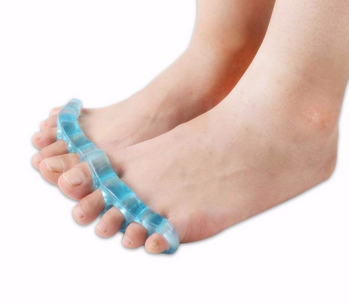 6 Silicone Gel Toe Separator / Correction Roller with Five Sizes of Pedimend - Hallux Valgus Foot Holder - Reduces Foot Discomfort, Reduces Pressure & Friction – UNISEX - Foot Care - L