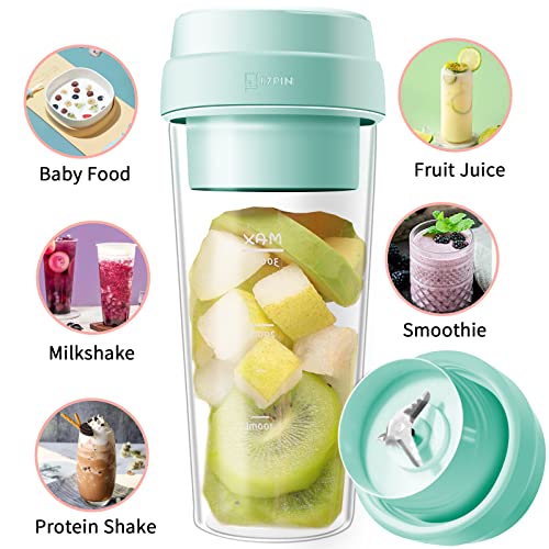 17Pinhut Portable Blender, Personal Blender, With Usb Magnetic Contact Charging, 14 Oz Smoothie Blender, Made With High Borosilicate Glass Material Portable Juicer, Anti-Silp Rubber Base, One-Handed Drinking Mini Blender For Shakes And Smoothies #TOP4