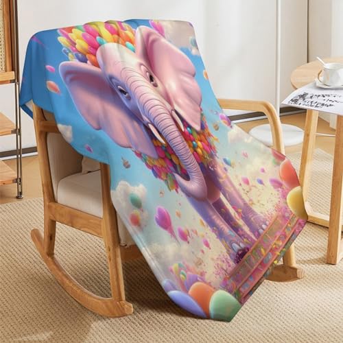 Manta de franela para sofá de elefante 180 x 200 cm gris 5