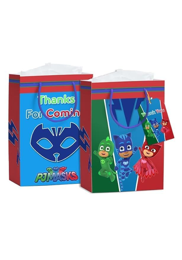 Pack Of 16 Pj Theme Return Gift Paper Bags|Made In India|Mask Theme Carry Bag (12X8X4 Inch),Multi (B0C3LSF7YJ) Amazon Price History, Amazon Price Tracker