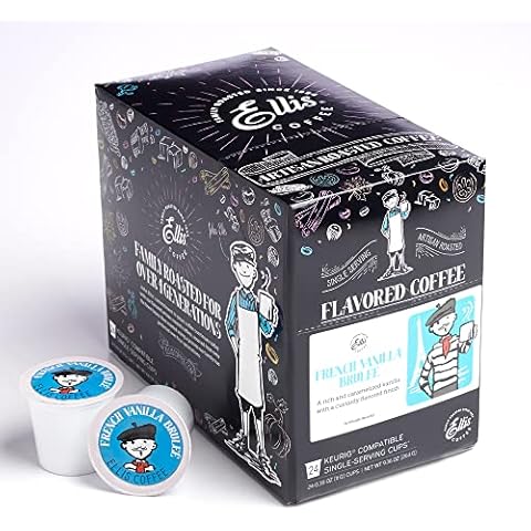 Ellis Coffee - French Vanilla Brulée - Single Serve Coffee Pods - For Use in Most K-cups and Keurig 2.0 Brewers - 24 Coffee Pods Cover
